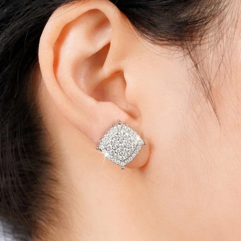 Super shiny geometric earrings, unisex, exquisite and versatile