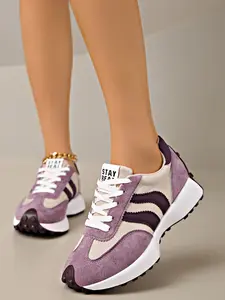 Women's Sporty Arisan Shoes Spring & Fall Elegant Fashion Casual Round Toe Low Top Lace-Up Thick Sole Breathable Outdoor Colorblock Running Shoes
