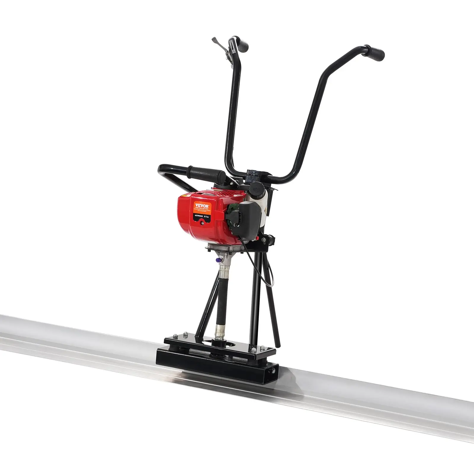 VEVOR Durable Concrete Power Screed Toolset with 8ft Straightedge Blade, 4-Stroke Vibrating Motor, 28.7-41.7in Height-Adjustable Handlebars, Copper Components, 6500 RPM High-Efficiency Concrete Tool, 8Ft Blade