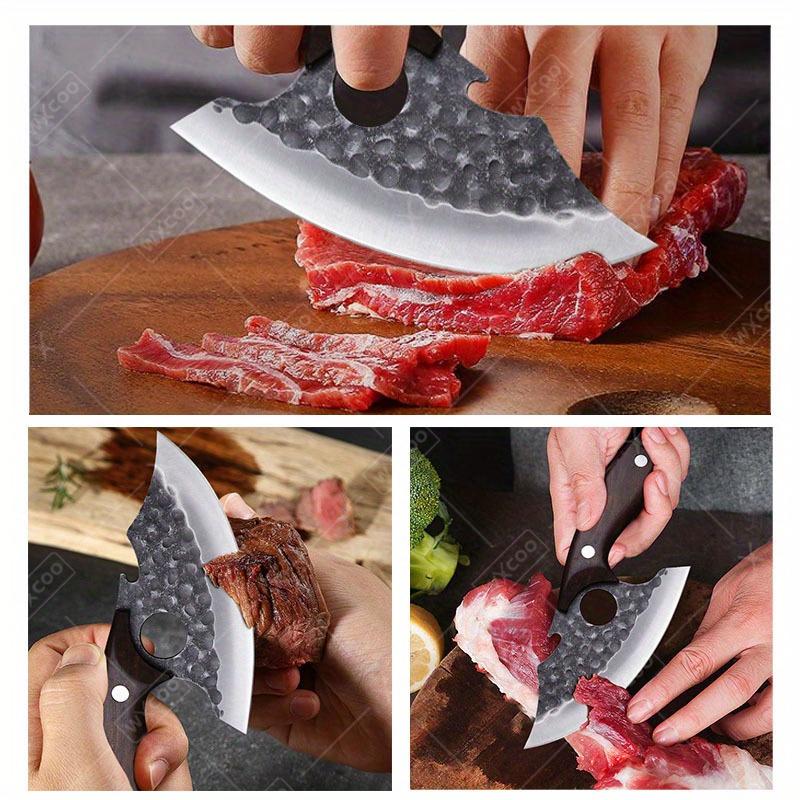 2025 New Mini Meat Cutting Multi-functional Small Scimitar Outdoor Camping Barbecue Portable Division of Small Fish Ring Scimitar Slaughter Bone Cutting Knife