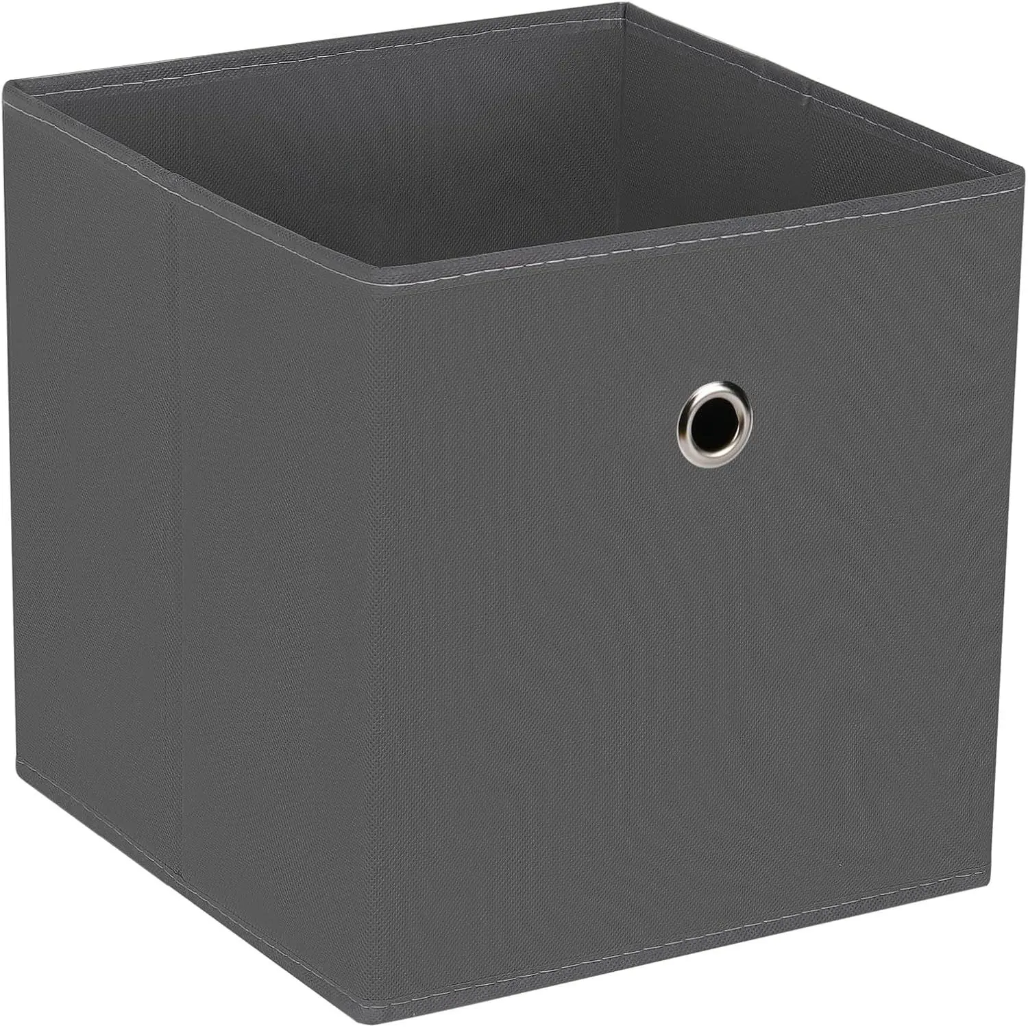 Fabric Cubes Storage Containers ,11 Inch Cloth Storage Cube Foldable Storage Bins Cubes Organizer Baskets with Handles for Shelf,Closet,,Set of 1,(Grey)