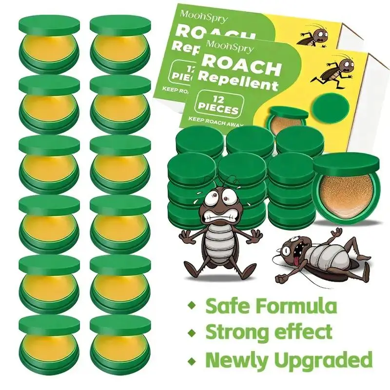 48PCS/4-Boxes Jue Fish Cockroach Bait Paste, Household Pest Control Ointment for Kitchen & Dormitory, Indoor Cockroach Elimination & Repellent Home Care Supply