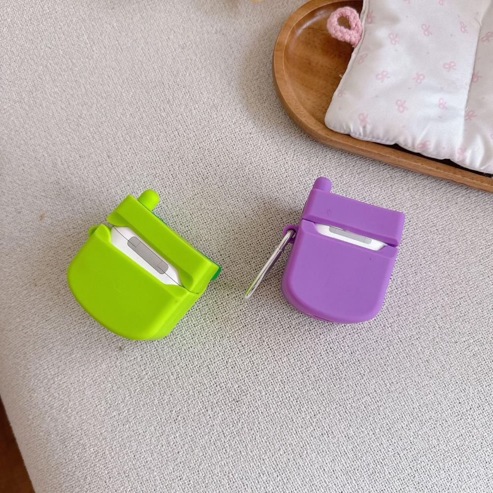 Cute Anime Figure The Power Girls Flip Phone SiliconeWireless Earphone Protective Case For Airpods PerfectSurprise Gifts