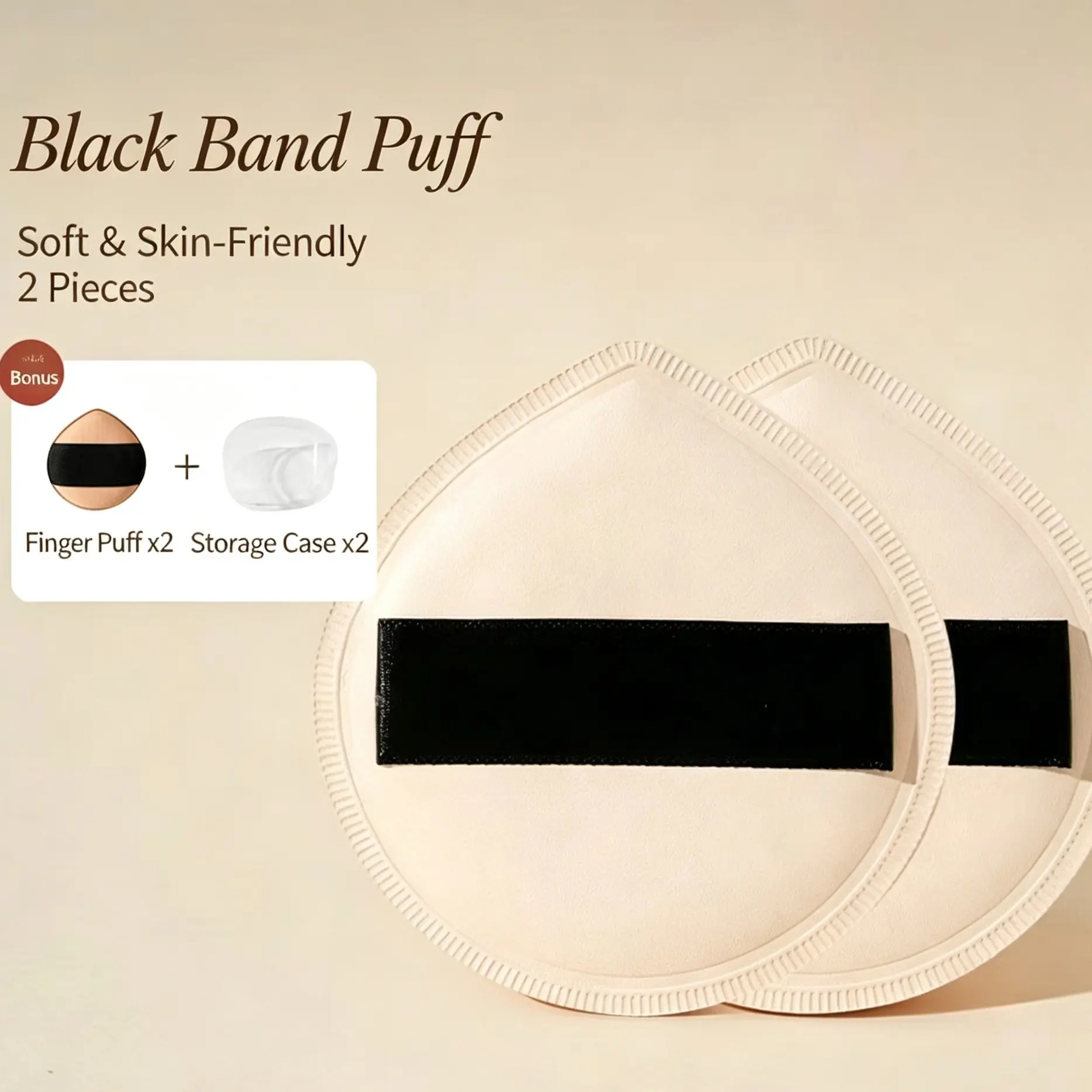 Thumb Makeup Sponge, Ultra Soft Dual-Function Beauty Tool, Portable and Comfortable, Even Foundation Application, Ideal for On-The-Go Use