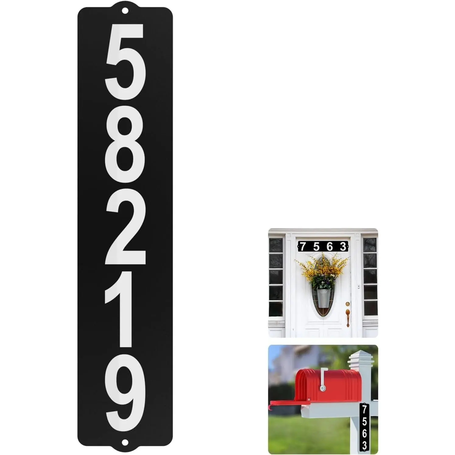 Metal Mailbox Numbers, Address Plaque, Waterproof, Horizontal & Vertical Mounted Address Sign for House Home Office Street Yard MailboxGift