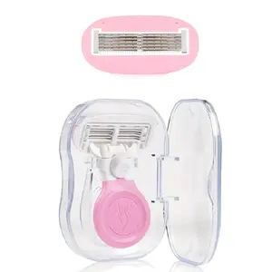 Mini Portable Hair Removal Razor, Bikini Leg Hair Personal Body Trimmer, 5 Layer Stainless Steel Blades For Shaving, Compact, Lightweight and Easy to Use