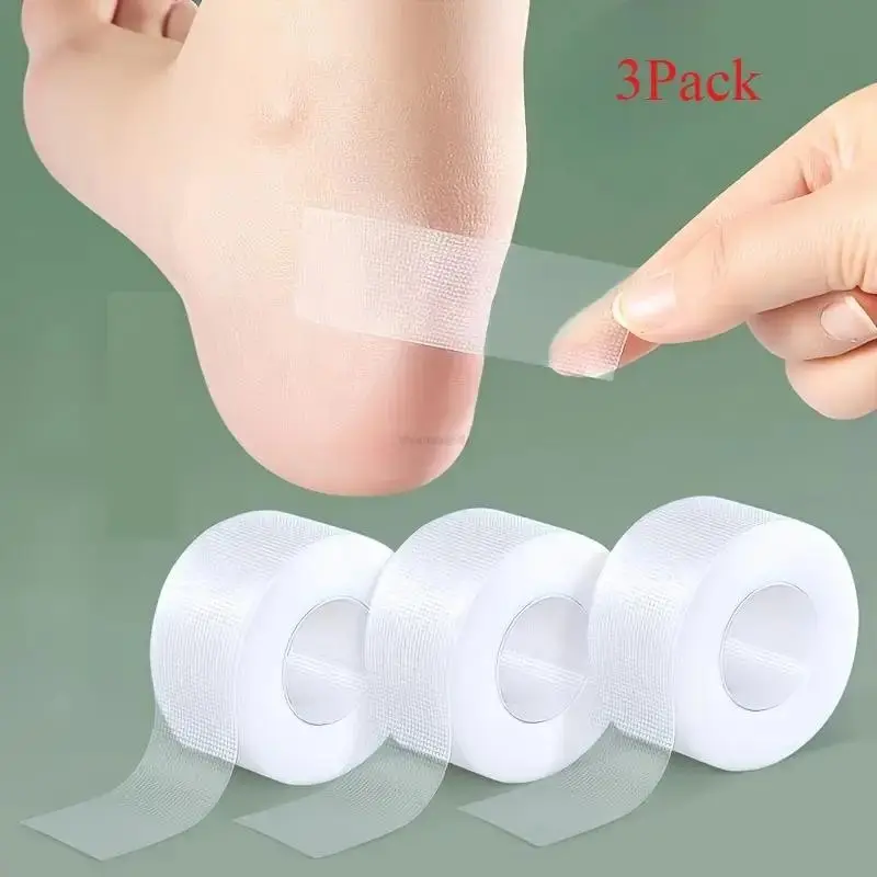 3 Pcs Waterproof Breathable Medical Tape, Transparent Sports Adhesive Tape with Pe Adhesive, Latex Free High Adhesion and Tearable, Ideal for Wrapping and Supporting, Knee Tape