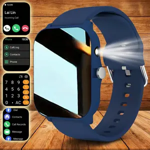 Wireless Calling Smart Watch with LED Light, Sports Fitness Tracker, Music Player for iPhone & Android, Digital Display, USB PD Charging
