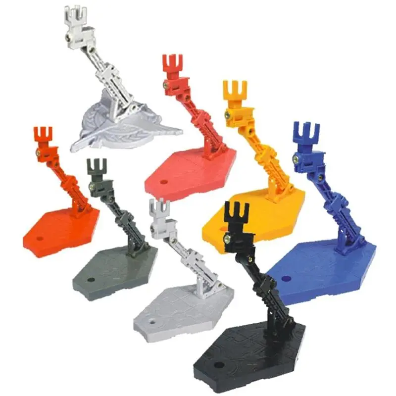 JT Universal Action Figure Display Stand, 1x PVC Plastic Multi-Colors Adjustable Support Bracket for 1/144 HG/RG Model Toys