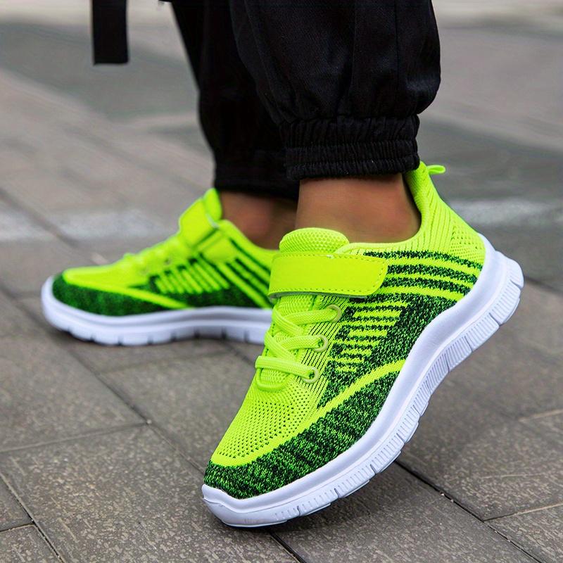 Kids.- Kids' Knitted Mesh Athletic Sneakers - Breathable, Lightweight Girl Shoes for Running, Stylish Trainers