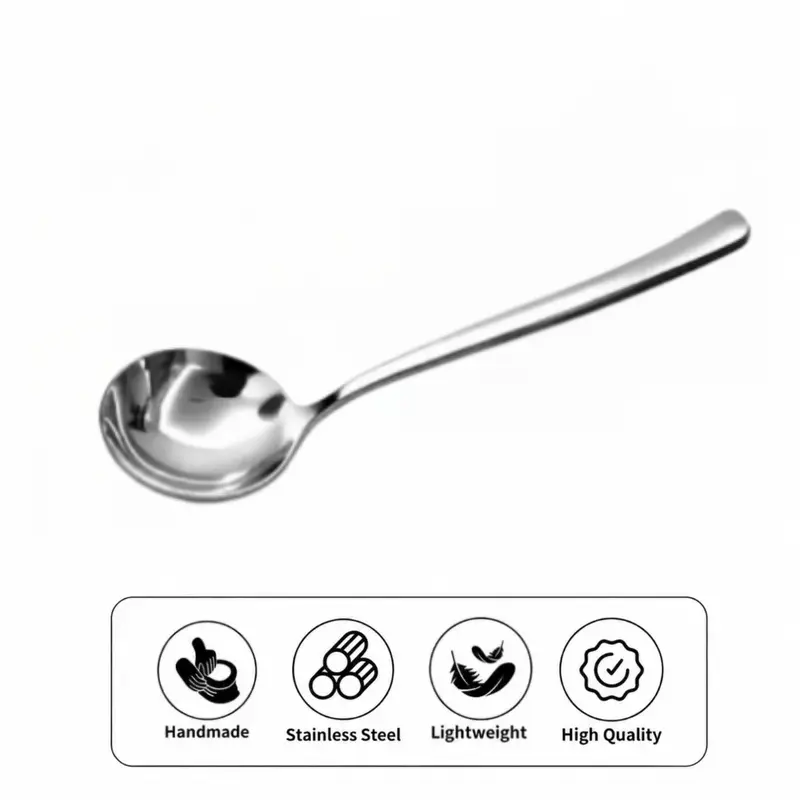 Upgraded Stainless Steel Dinner Spoons Set - 4/8 PCs Stainless Steel Utensils, Kitchen Tableware Cutlery Set by Sohochic