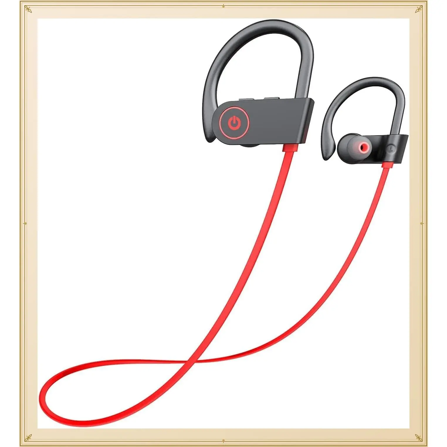 Wireless Earbuds Bluetooth Headphones IPX7 Waterproof Sports Earphones with Mic HD Stereo Sweatproof in-Ear Gym Running Workout 15 Hour Battery Sound IsolationGift