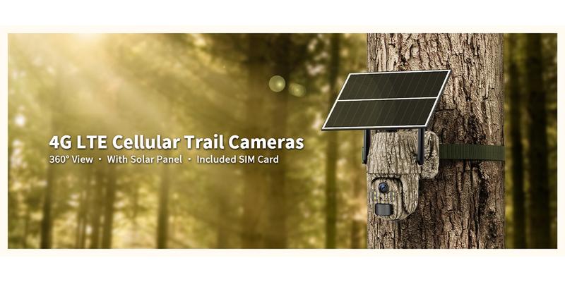 3rd Generation 4G LTE Cellular Trail Camera, Live View Video Game Cam, SIM Card Included, 360 °   Rotation,AI Motion Activated, 2.7K Color Night Vision, Waterproof, for Tracking Wildlife, Security Outdoor Accessory Tactical Equipment Survival Kit