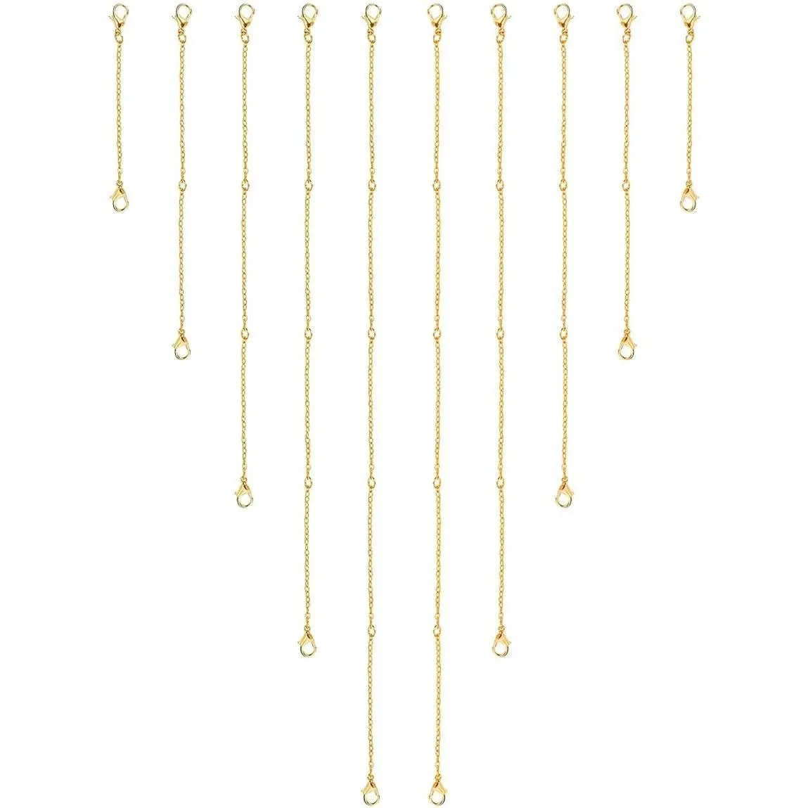 10 Pack Necklace Extenders - Alloy & Stainless Steel Necklace Extensions -  Extenders in  &