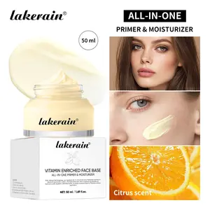 Lakerain Vitamin Moisturizing Cream Skincare Product, Deep Hydration Ice-Cream Primer Face Base, 2-in-1 Formula Prevents Caking & Extends Wear, Daily Skincare Product for women/men Skin Prep