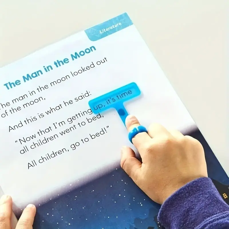 1pcs Reading Assistance Tool, Guided Reading Strip Ring, Child Finger Reader, Creative English Book, Focus Training, Bookmark, Adhd Aid