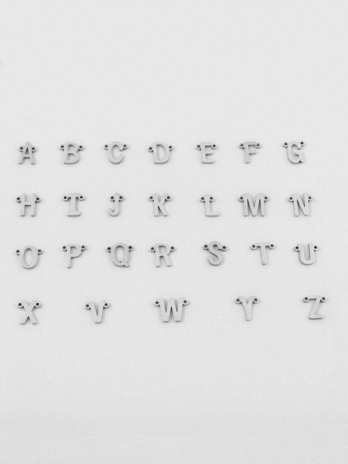 Simple Letter Detail Pendant Necklace & Chain Necklace Set, Necklace Initial, Fashion Jewelry for Party, Daily Decor, Trendy All-match & Exquisite Jewelry for Birthday Gift, Minimalist Necklace