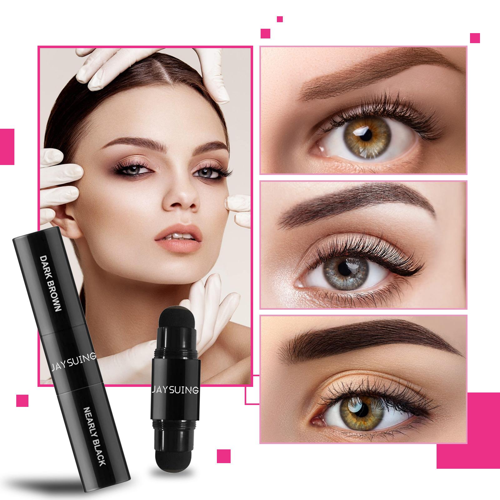 Jaysuing One Step Eyebrow Stamp Stencil Kit| Waterproof Brow Powder & Hairline Shadow| Long-Lasting & Natural Look for Beginners Jaysuing One Step Eyebrow Stamp Stencil Kit| Waterproof Brow Powder & Hairline Shadow| Long-Lasting & Natural Look for Beginners
