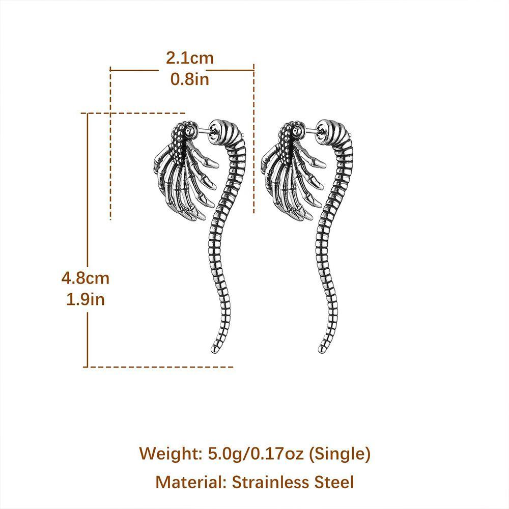 Retro Monster Spider Stud Earrings Punk Rock Style High Quality Stainless Steel Piercing Earring Fashion Charm Women Ear Jewelry