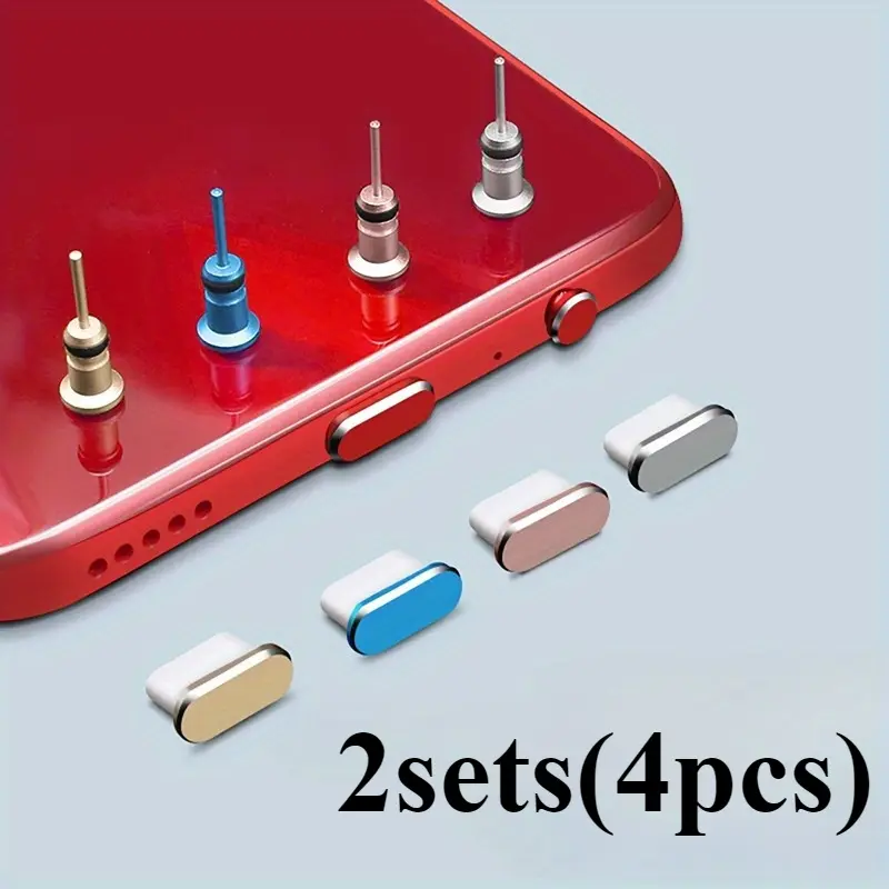 2sets practical mobile phone interface dustproof device, new portable charging port dustproof plug, headphone charging port jack, headphone card charging port data plug, mobile phone dustproof plug