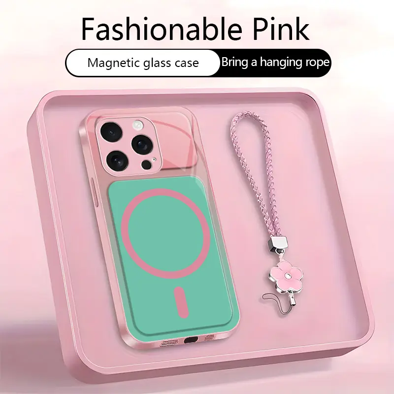 For 【iPhone 16 Pro】Dopamine Contrast Color Magnetic Phone Case, Newly Upgraded Magnetic Design, Full Lens Protection, Anti-Fall & Wear-Resistant, No Paint Peeling-XS9527