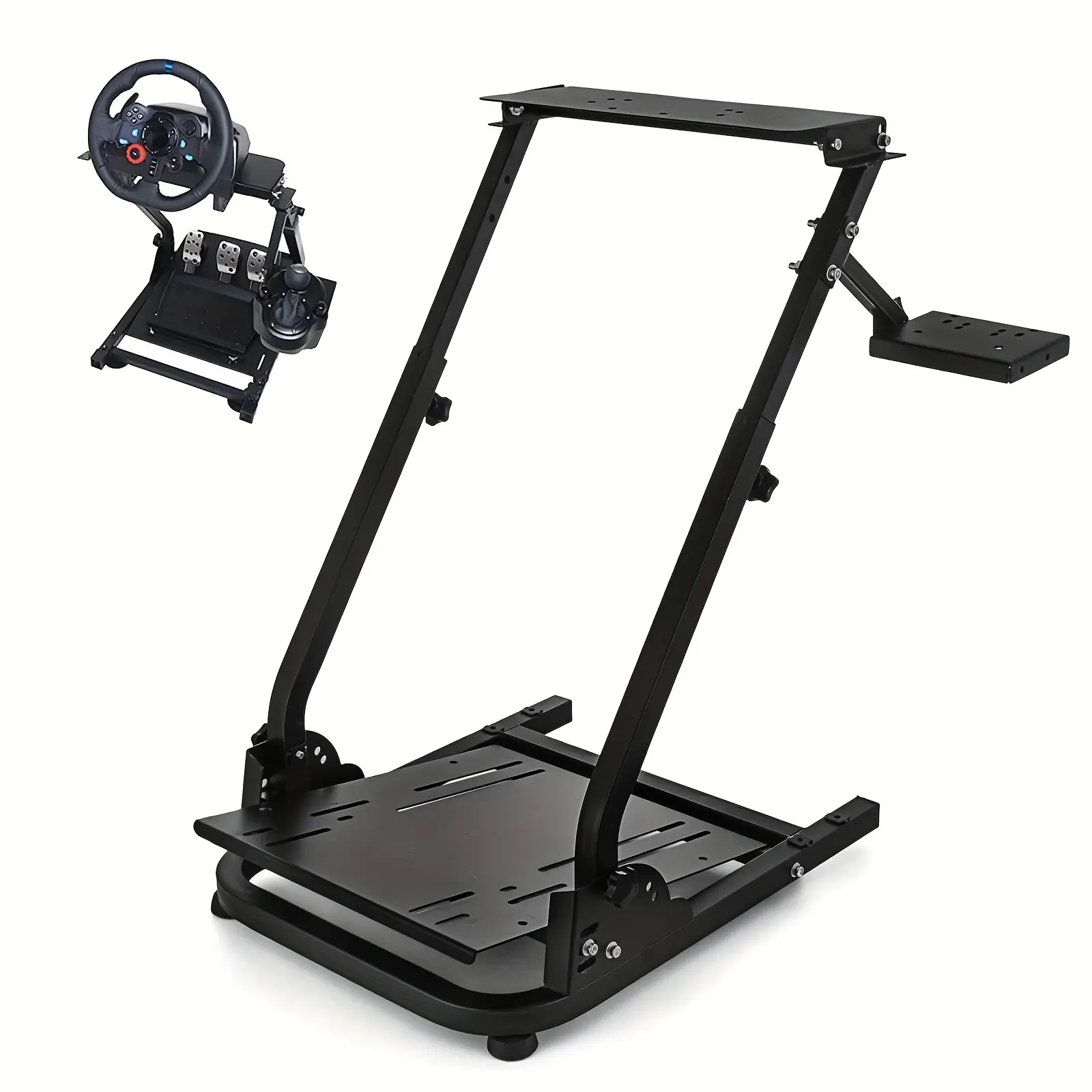 G920 Racing Wheel Stand with Height Adjustment for Driving Simulator Cockpits, Compatible with Logitech G25, G27, G29, and G920 Gaming Cockpits.