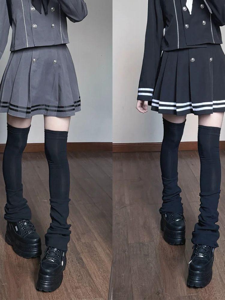 New Japanese Preppy Style Sweet JK 2 Piece Set Women Sailor Collar Y2k Tops +Mini Pleated Skirt Fashion Subculture Retro Outfits