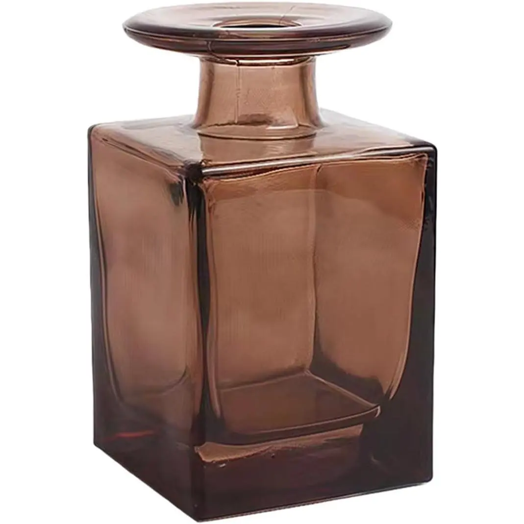 150ml 5oz Square  Glass Diffuser Bottles Empty Refillable for  Office Decor