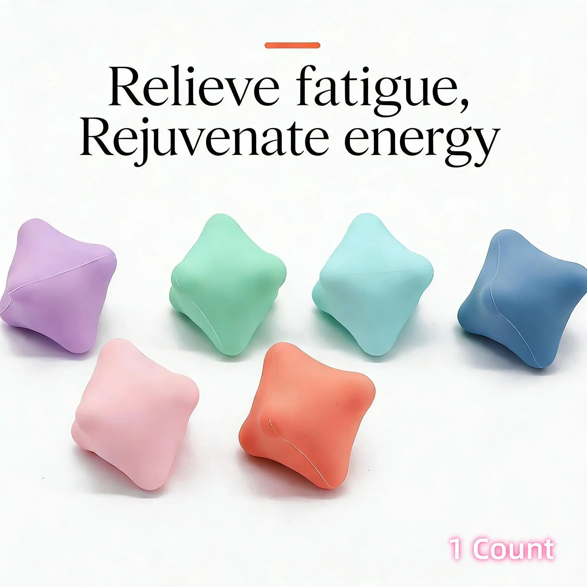 Silicone Hexagon Massage Ball, Fascia Tool, Portable Fascia Release Ball for Wrist Pain & Muscle Recovery, Food-Grade Silicone, Non-Slip Grip, Relieves Fatigue, Post-Workout Recovery, Yoga Acupressure, Office, Gym, Yoga, Travel Essential