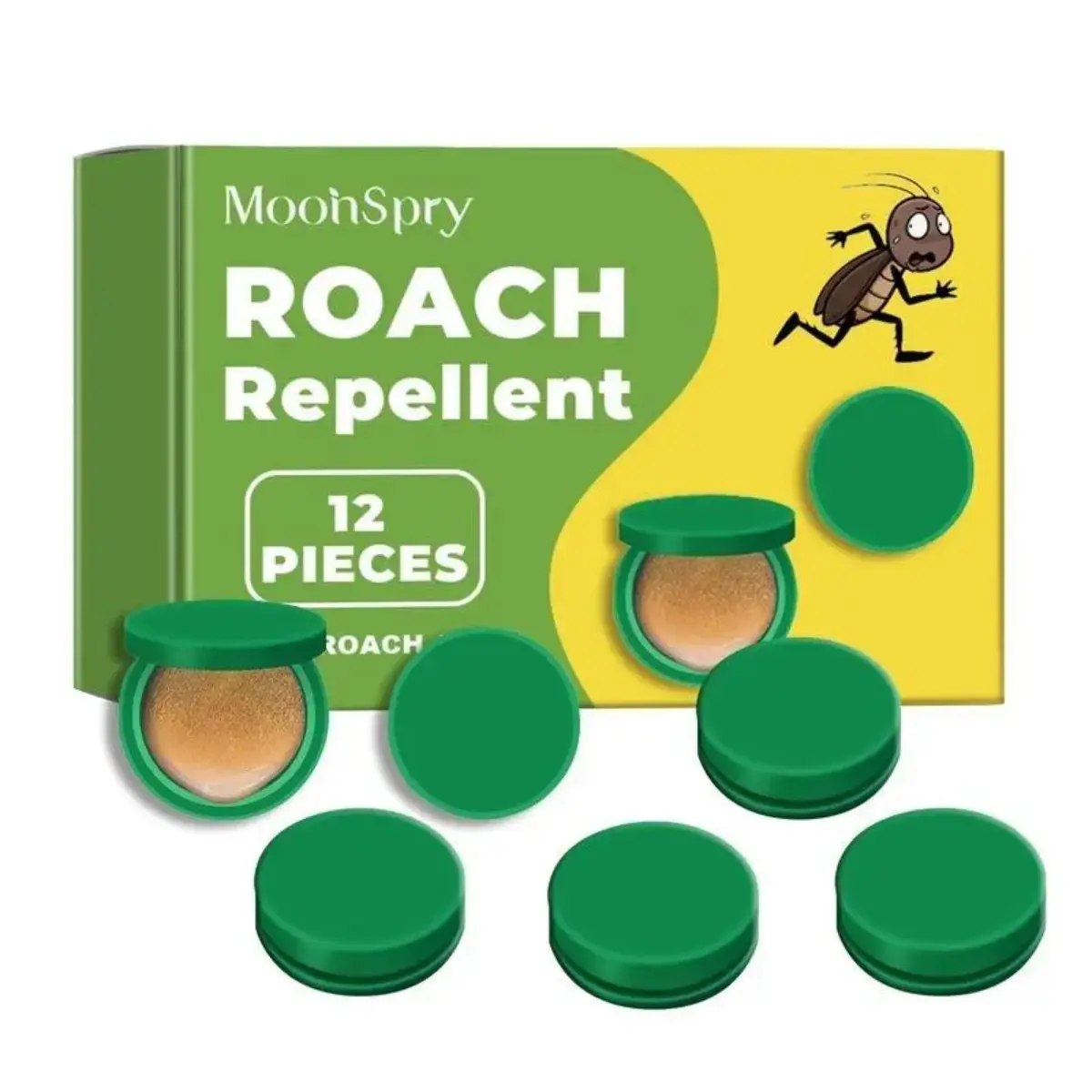MoonSpry Burlap Non-Toxic Indoor Insect Control & Rodent Repel Kit - Powerful Cockroach Gel Bait, Rodent Repellent Pouches, Multi-Surface Microfiber Floor Mop for Insect Prevention