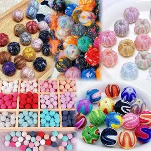 Sage--P12--Mix Handmade Knitted Beads for DIY Pen and Phone Chain