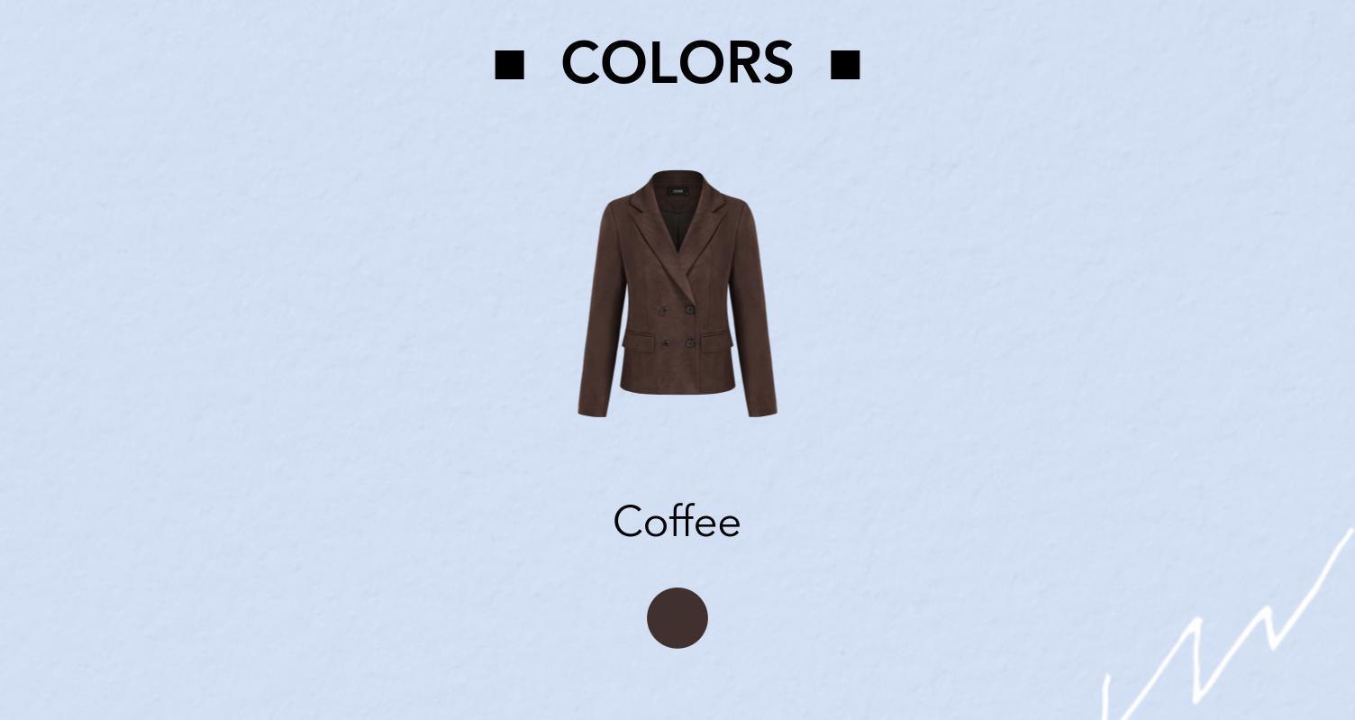 Cider [size 2-10] Suede Collar Solid Pocket Button Oversized Blazer