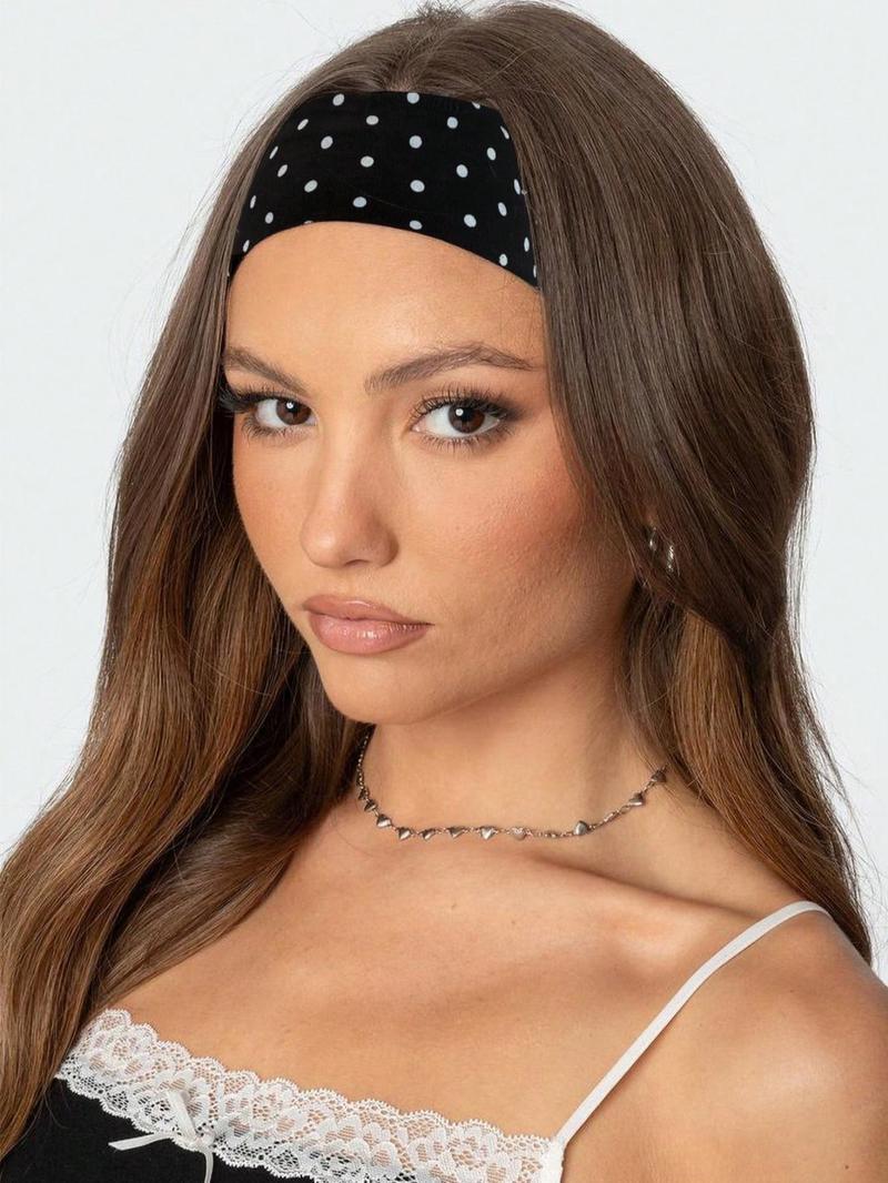 4-pack Polka Dot Pattern Hair Band, Casual Simple Hair Accessories for Women & Girls, Minimalist Headwear Suitable for Thick Hair