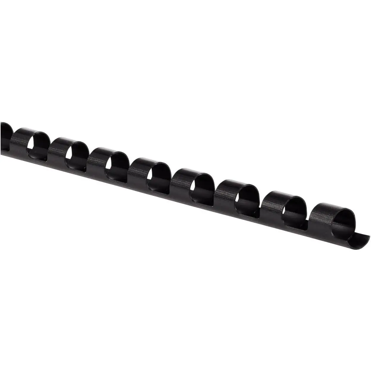 CombBind Binding Spines/Spirals/Coils/Combs, 1/4", 25 Sheet Capacity, Black, 125 Pack (4000130)
