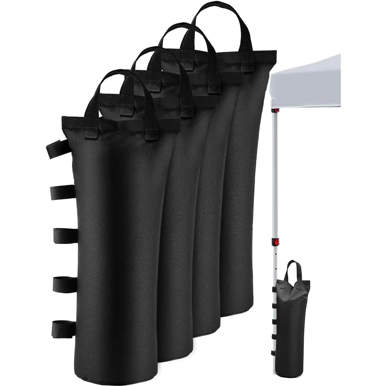 120LBS  Heavy Duty Canopy Weights Sand Bags for Ez Pop Up Canopy Tent Gazebo Outdoor  Sun Shelter Patio Umbrella, Upgraded 5 Full-Sized Magic Stick and 2 Nylon Handles, 4Pack