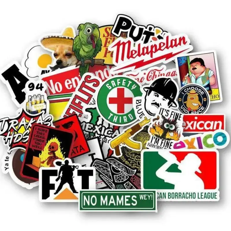 30pcs Mexican Blue-Collar Humor Funny Car Stickers Car Decal Waterproof Vinyl Pack with Snarky Jobsite Jokes Great Gift for Workers, Decor for Hard Hats Toolboxes, Bumpers Coolers & More, Funny Car Decals