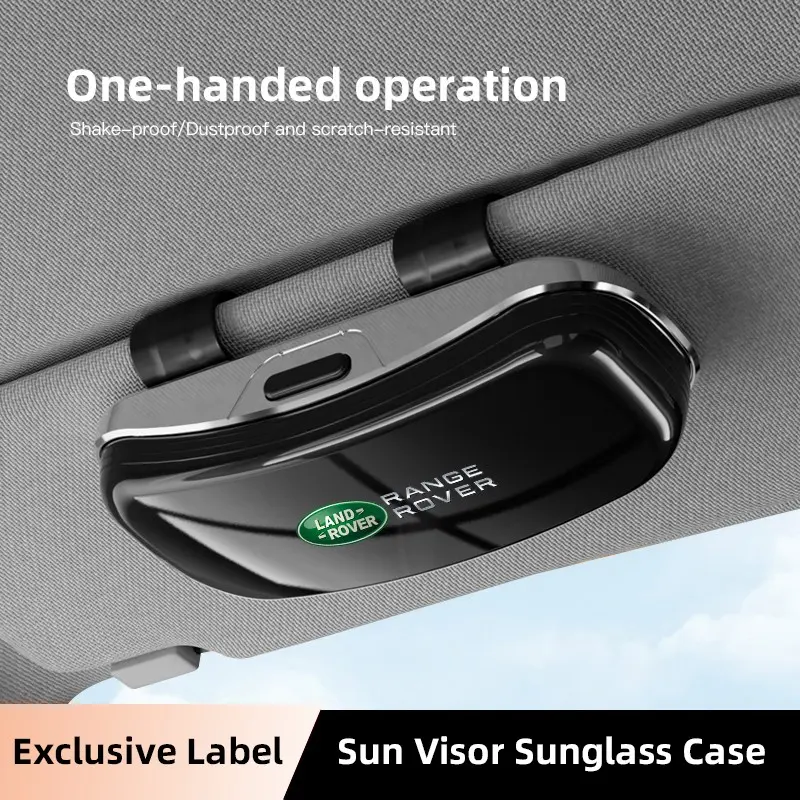 Car Sun Visor Glasses Case Glasses Holder Storage Box Car Sunglass Holder for Driver and Passenger in Car Sunglasses Holder for Car For Land Rover Range Rover Evoque Velar Defender Discovery Freelander Land Cruiser