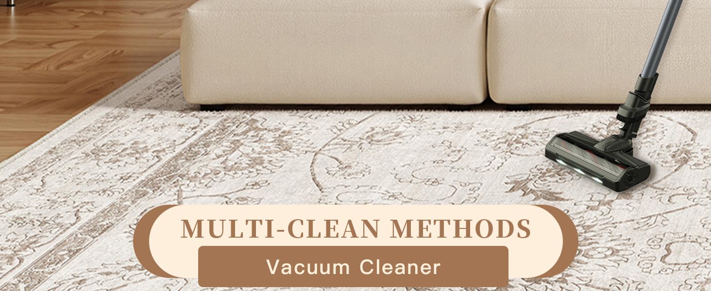 Washable 6x9 Area Rugs for Living Room, Vintage Natural Rug with Non-Slip Backing, Soft Stain Resistant Throw Rugs Thin Carpet for Bedroom Dining Room Farmhouse (6 x 9, Brown/Ivory)