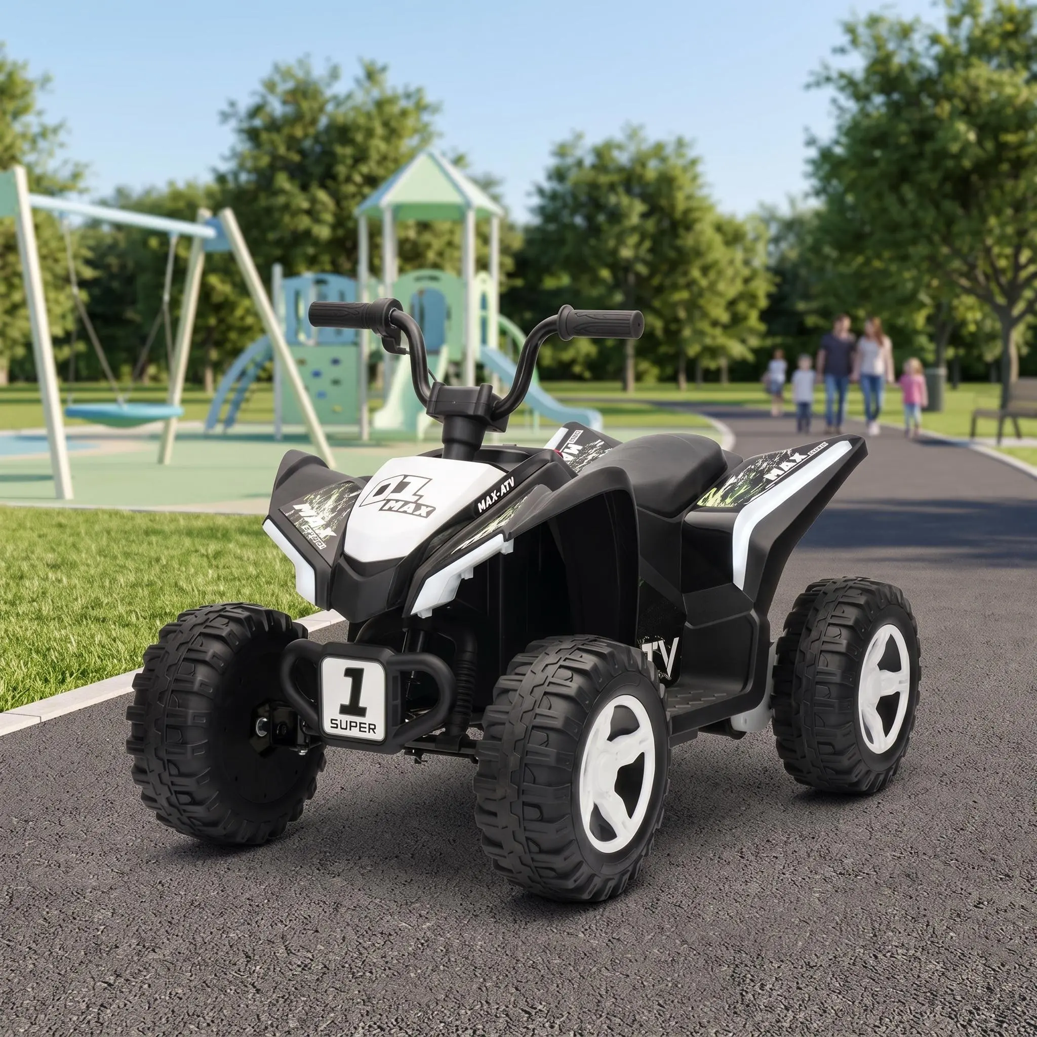 【IdealHouse】12V Kids' Electric 4-Wheeler ATV Ride-On Toy Vehicle, Rechargeable Battery Operated, Off-Road Design, Suitable for Toddlers Ages 3-6