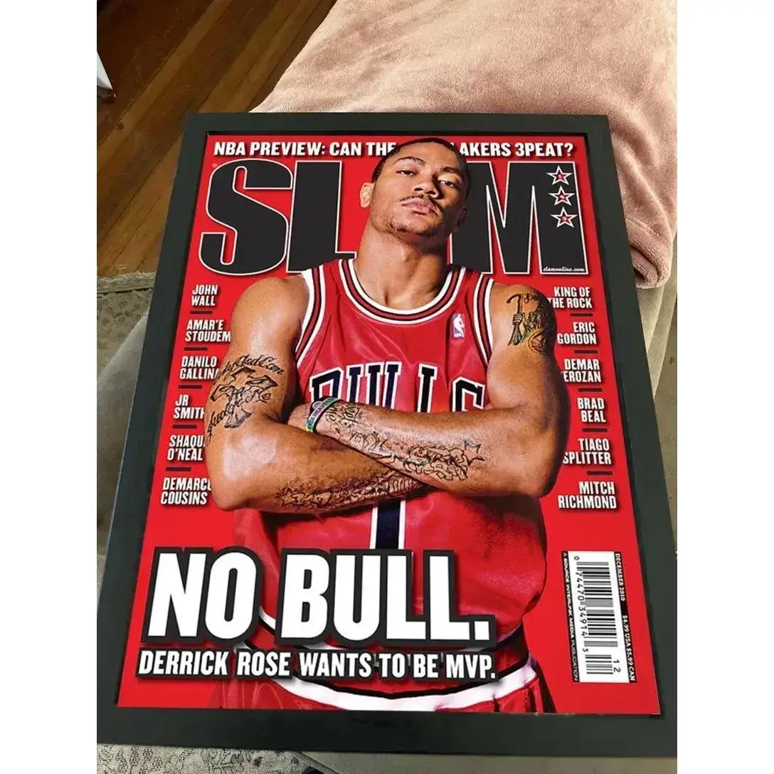 Derrick Rose Chicago Bulls NBA Magazine Cover Wall Poster - Photo Paper Artistic Print, Home Supplies for Living Room, Bedroom, Kid Room, 24x36 Decor