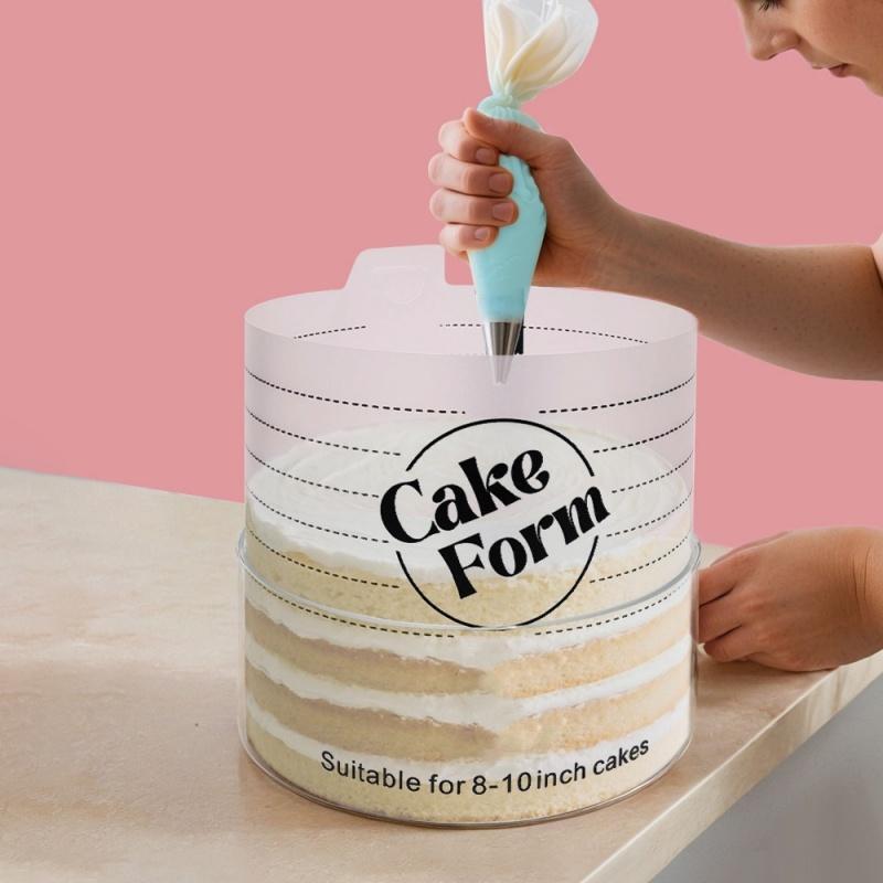 Round Adjustable Cake Ring Mold Retractable Fondant Tools Mousse Cake Ring Acrylic Circle Baking Ring DIY Mousse Cake Form