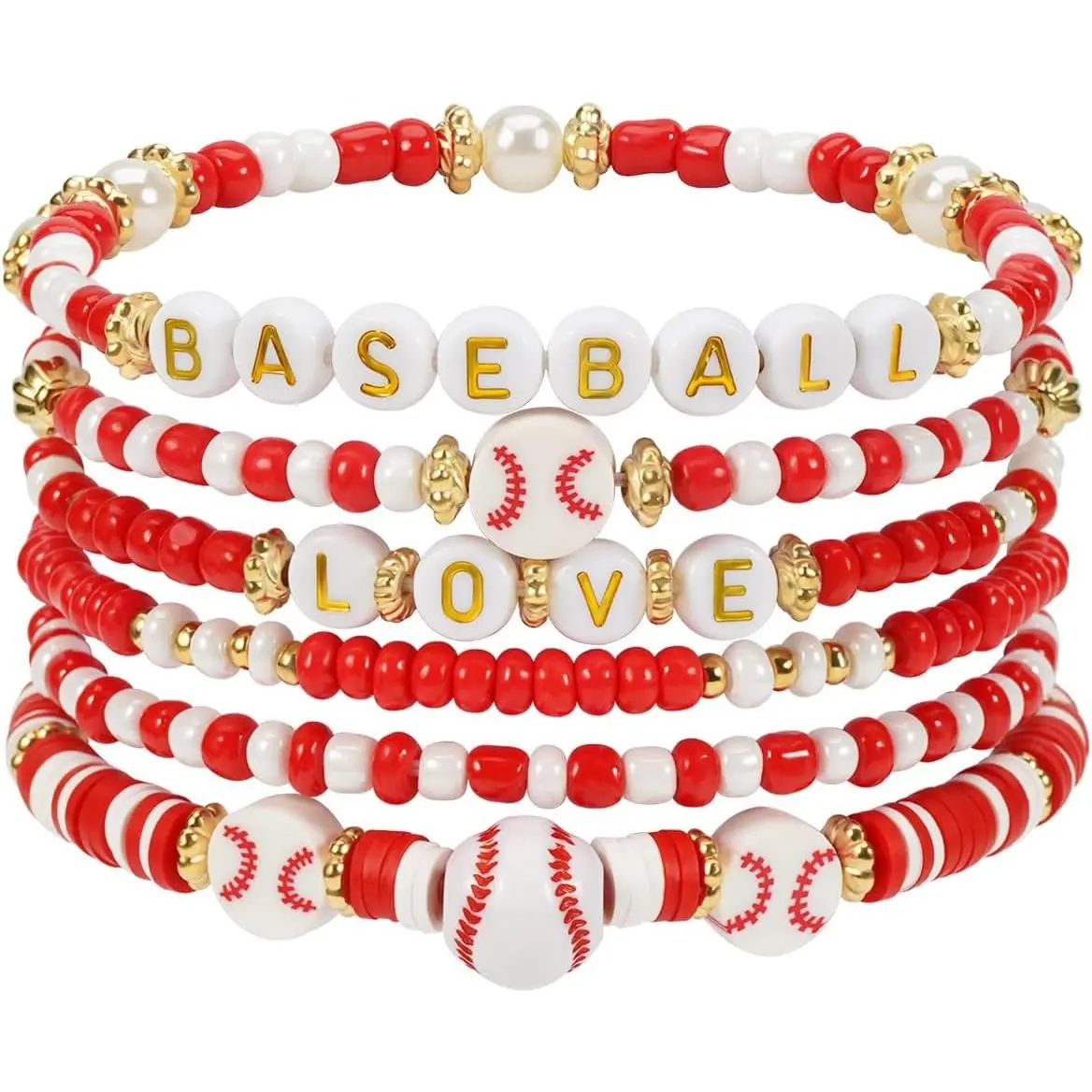 Beaded Bracelets Volleyball Soccer Baseball Basketball Football  Day Bracelet