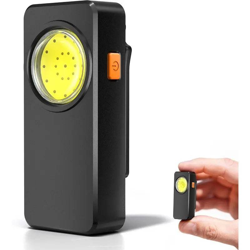 Outdoor activitiesRechargeable EDC Flashlight with 4 Lighting Modes, 600 Lumens Running Light for Runners, Clip On Flashlight, Pocket Flashlight for Running, Walking, Outdoor Activities and Emergency
