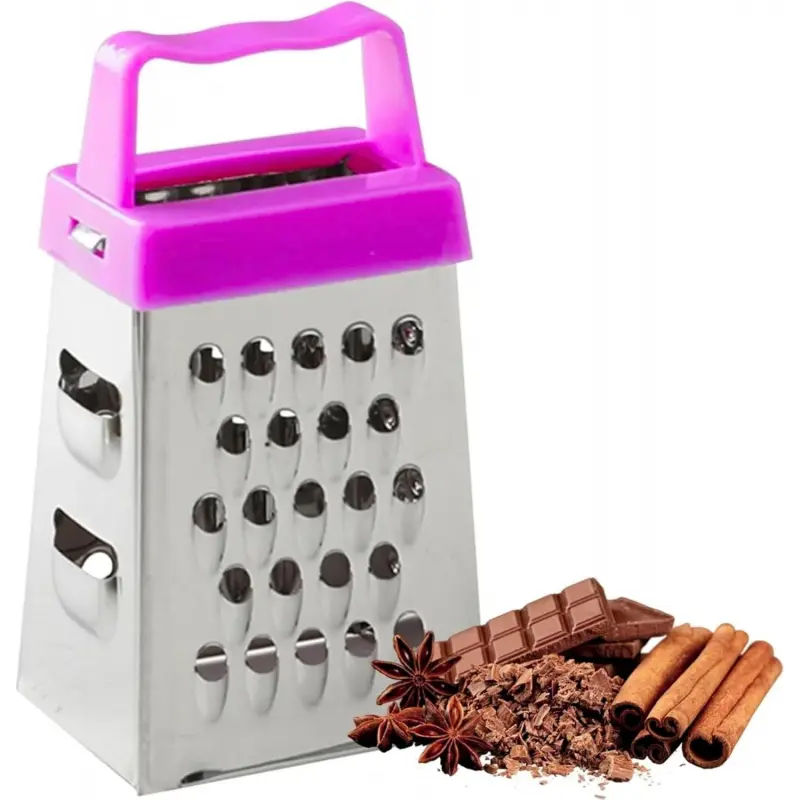 Mini Garlic Grater, Stainless Steel Cheese Ginger Vegetable Spices Small Grater for Kitchen Tools Utensils (Purple)