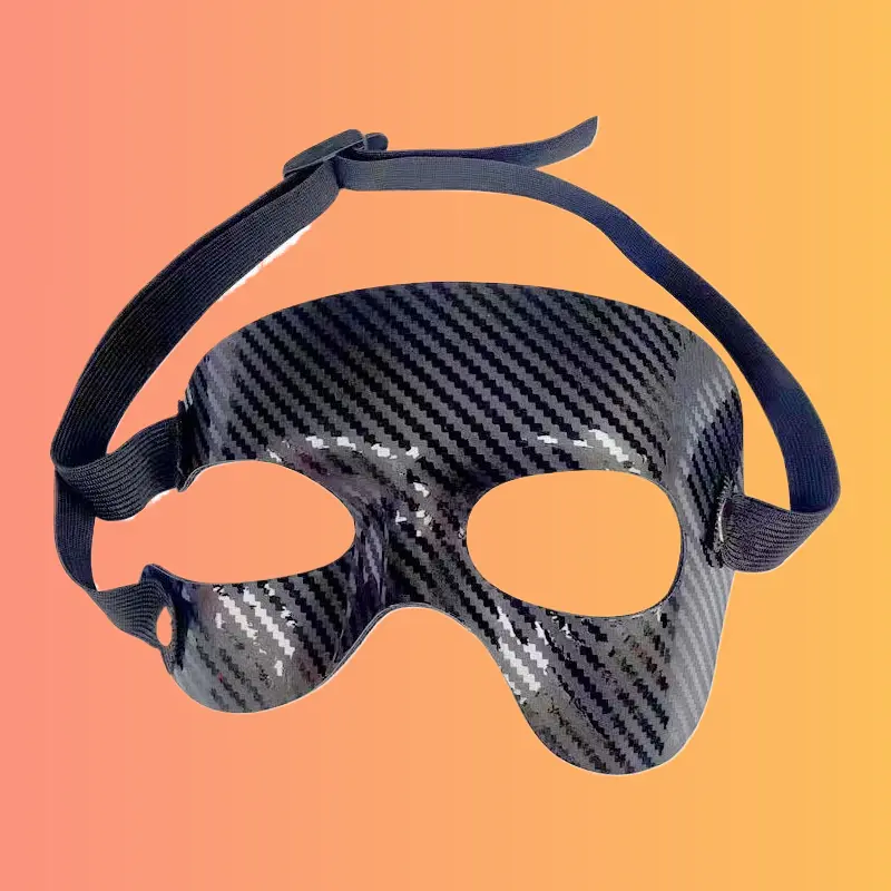 Unisex PVC Half-Face Ball Sports Protective Mask, 18x22cm Firm Fit Breathable Face Guard for Basketball, Football Competitions