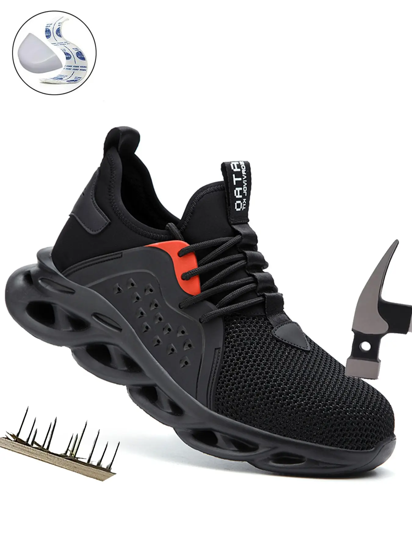 Men's Steel Toe Safety Shoes, Work & Sport Sneakers, Durable Comfort, Anti-Puncture, Lightweight Breathable Design, All-Season Wear