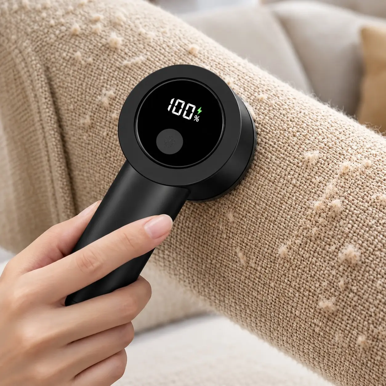 USB-Powered Fabric Shaver, Portable Lint Remover & Garment Care Tool for Sweaters, Sofa, Coats - Electric Fuzz Shaver for Delicate Fabrics, Home Use, Fast Charging.
