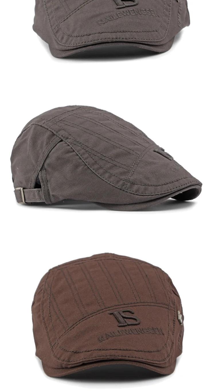 2025 Hat Men's Spring Summer  Embroidery Cotton Cap British Vintage Fashion Forward Hat Women's Casual Beret Youth Hat