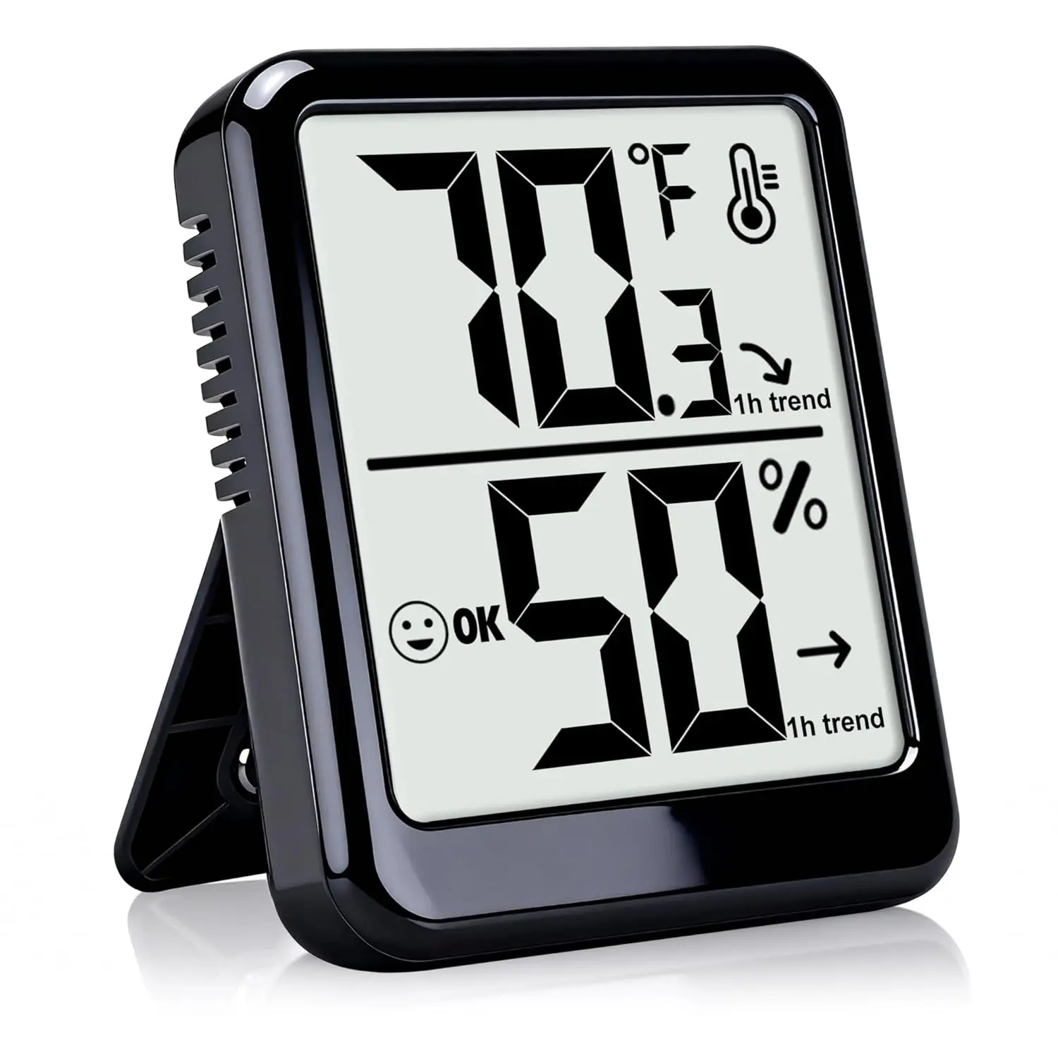 Room Thermometer Indoor Hygrometer Humidity Meter Gauge Digital Temperature and Humidity Sensor Monitor for Home Office House Pets Plants - AAA Battery Included