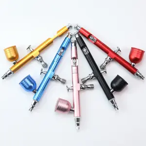 Ar130 Dual Action Gravity Spray Gun 0.3mm Nozzle Airbrush Pen, Handmade Model Coloring Nail Beauty Cake Tattoo DIY Accessories Metal Material Paint Spraying Tool Spray Painting Tool
